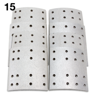 015 AZ-4711-NA / Juego de 8 Balatas / 8.6" / Traseras / No Asbesto.