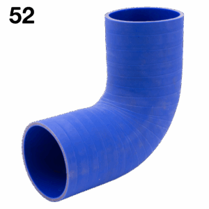 052 / AZ-9066-3.5” / Codo de Silicón / Cople a 90 grados / 6"x 6" / Diámetro 3.5"