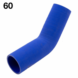 060 / AZ-4566-2.5” / Codo de Silicón / Cople a 45 grados / 6"x 6" / Diámetro 2.5"