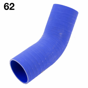 062 / AZ-4566-3.5” / Codo de Silicón / Cople a 45 grados / 6"x 6" / Diámetro 3.5"