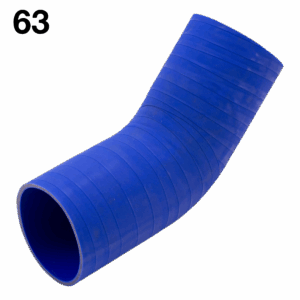 063 / AZ-4566-4.0” / Codo de Silicón / Cople a 45 grados / 6"x 6" / Diámetro 4.0"