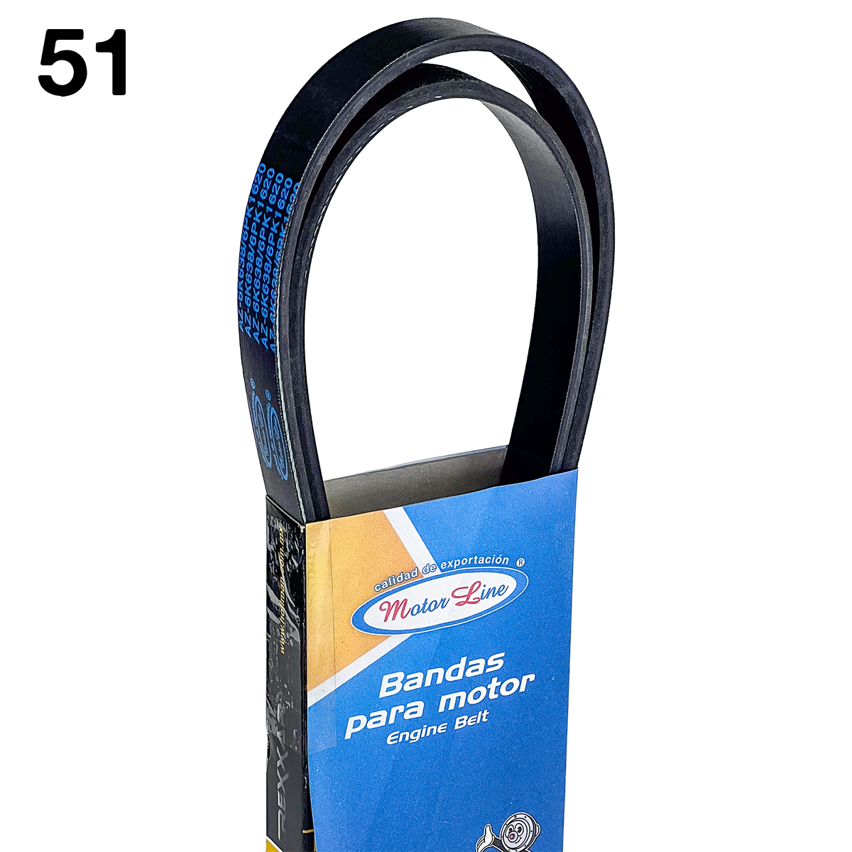 051 / AZ-6K638 / 6PK1620 / Banda para Motor